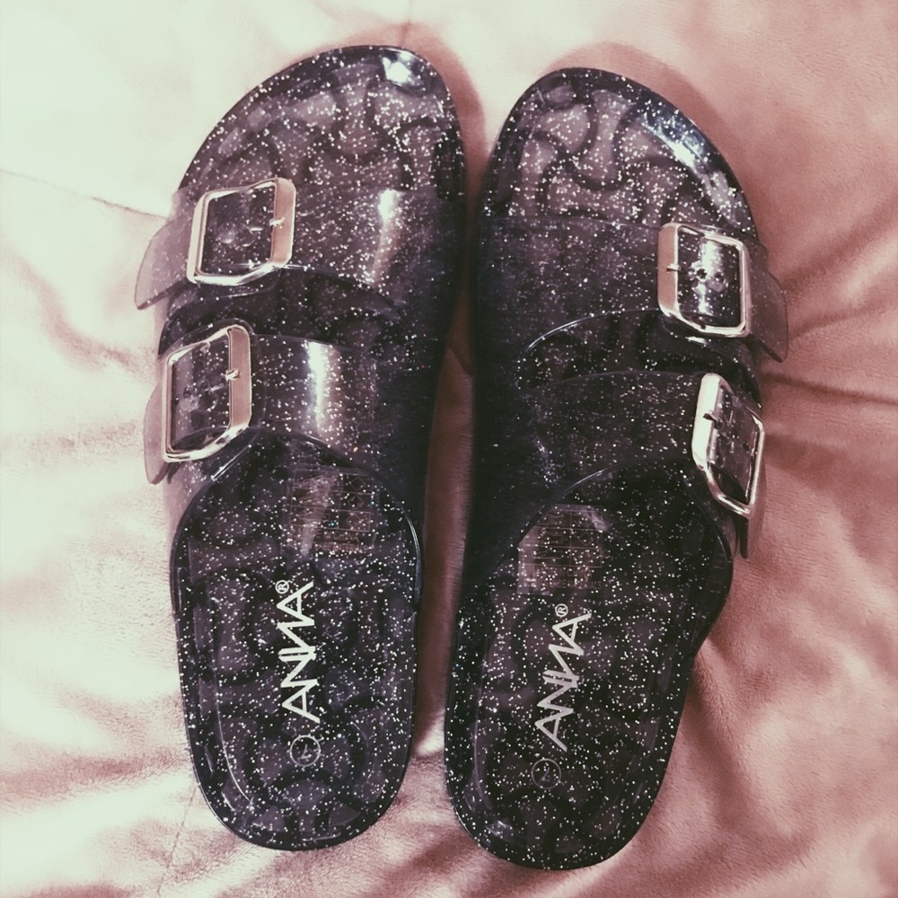 Glitter Jelly Sandals